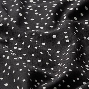 Cotton jersey irregular dots – black, 
