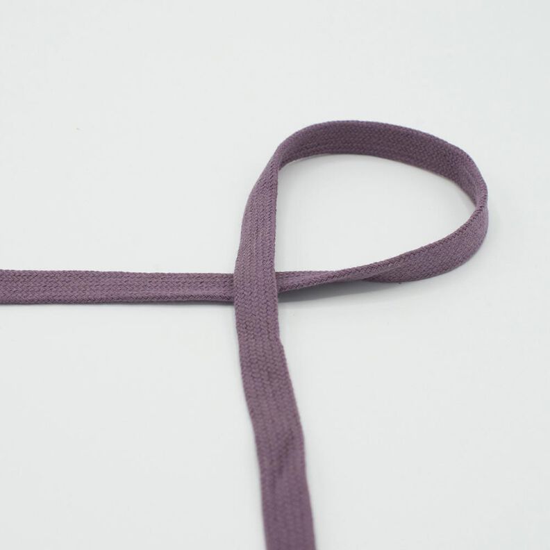 Flat cord Hoodie Cotton [15 mm] – aubergine,  image number 1