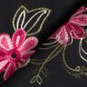 Cotton Poplin Embroidered bouquets – black/berry,  thumbnail number 4