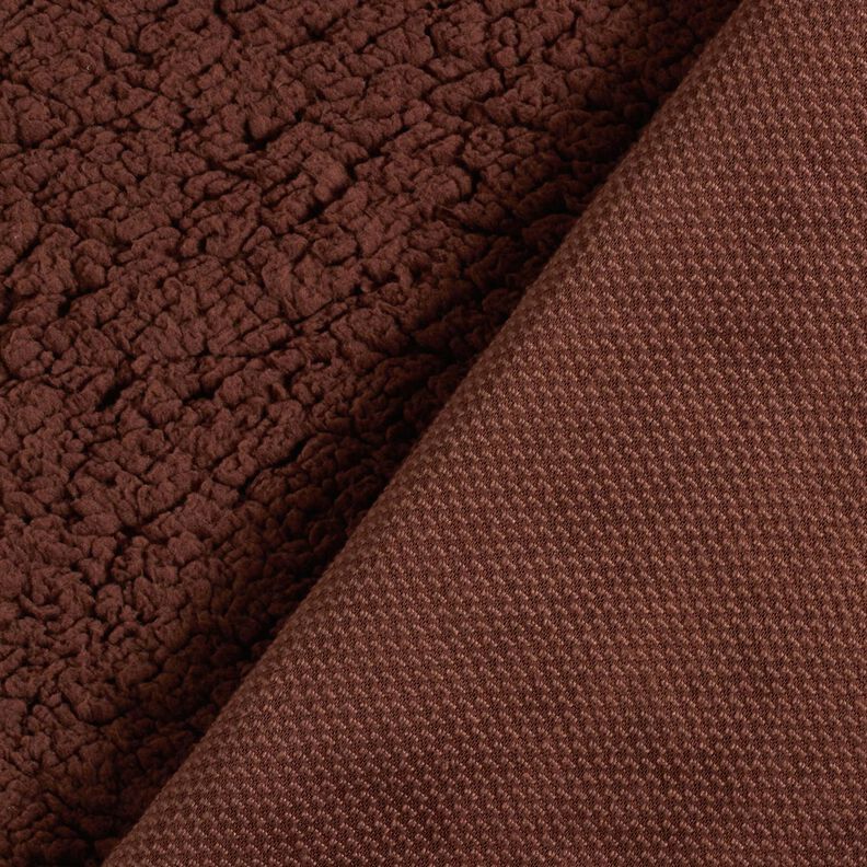cuddly teddy fur fabric – dark brown,  image number 4