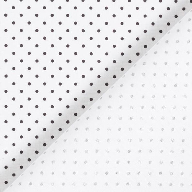 Cotton Poplin Little Dots – white/black,  image number 6