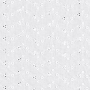 Cotton Batiste Broderie Anglaise Little flowers – white, 