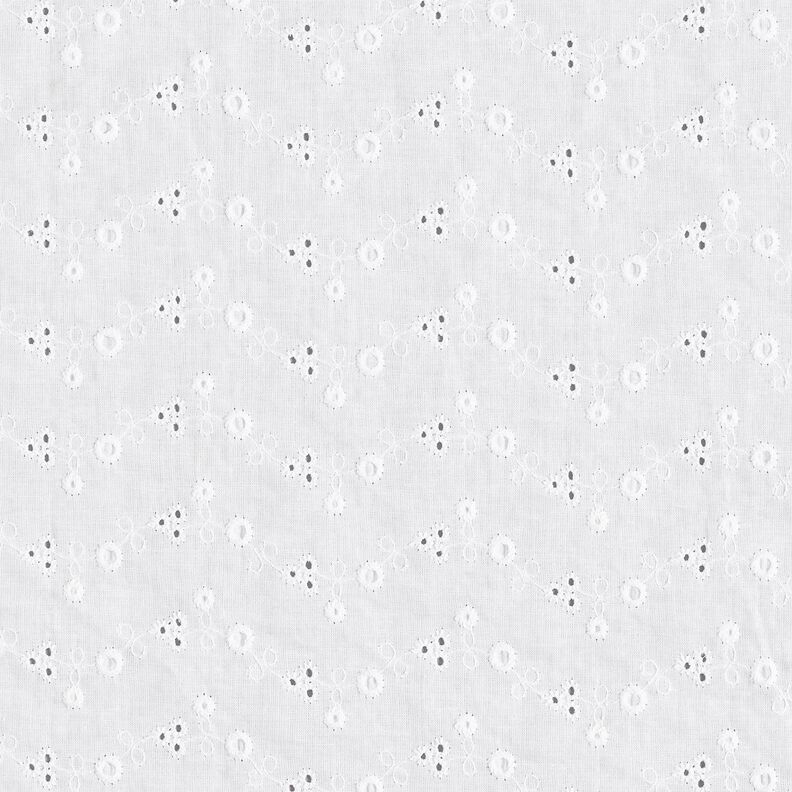 Cotton Batiste Broderie Anglaise Little flowers – white,  image number 1