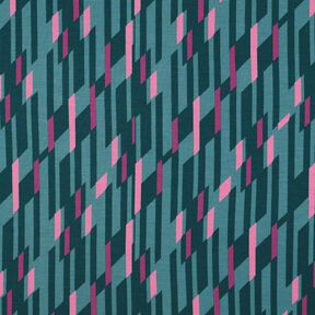Ponte Roma Jersey abstract diamonds – petrol/pink, 