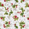 Decor Fabric Panama strawberries – white/carmine,  thumbnail number 1