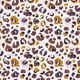 Cotton Cretonne leopard print – aubergine/white,  thumbnail number 1