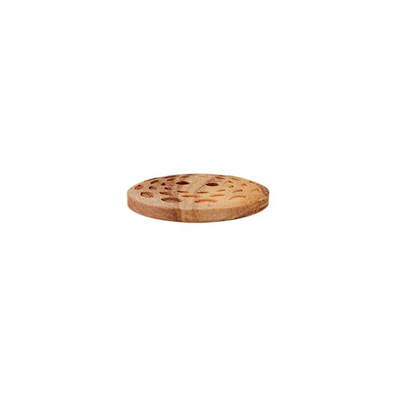 2-Hole Wooden Button – beige,  image number 2