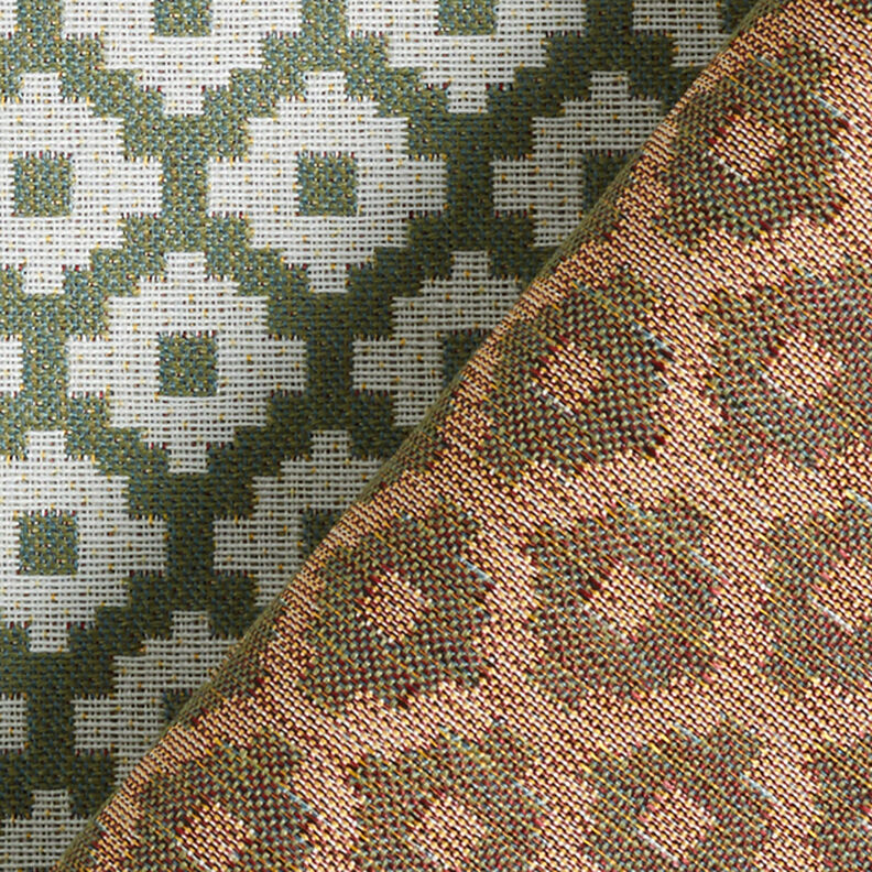 Outdoor fabric jacquard rhombus – olive,  image number 4