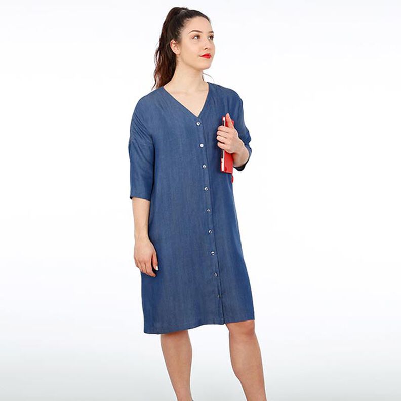 FRAU EDDA Straight-Cut Shirt Dress with Button Placket and Pockets | Studio Schnittreif | XS-XXL,  image number 6