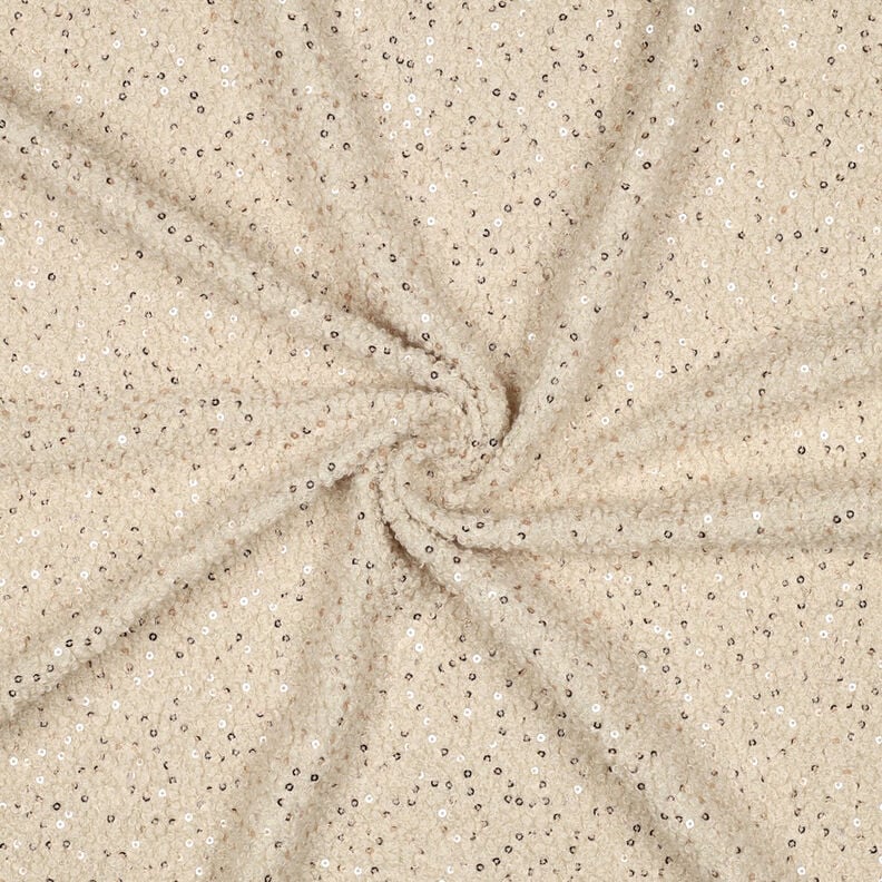 Knit Bouclé Sequins Plain | Poppy Fabrics – cashew,  image number 4