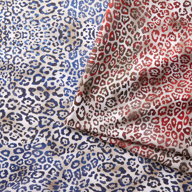 GOTS Cotton Poplin Leopard print | TCC x LOOKS by Wolfgang Joop – indigo/light taupe,  image number 7