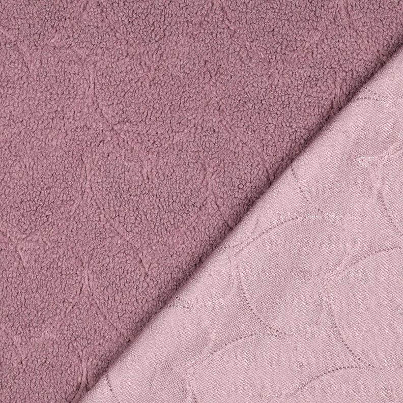 Faux Fur Heart Pattern | Poppy Fabrics – dark dusky pink, image number 4