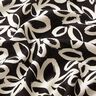 Viscose crepe painted Hawaiian flowers – black/ivory,  thumbnail number 2