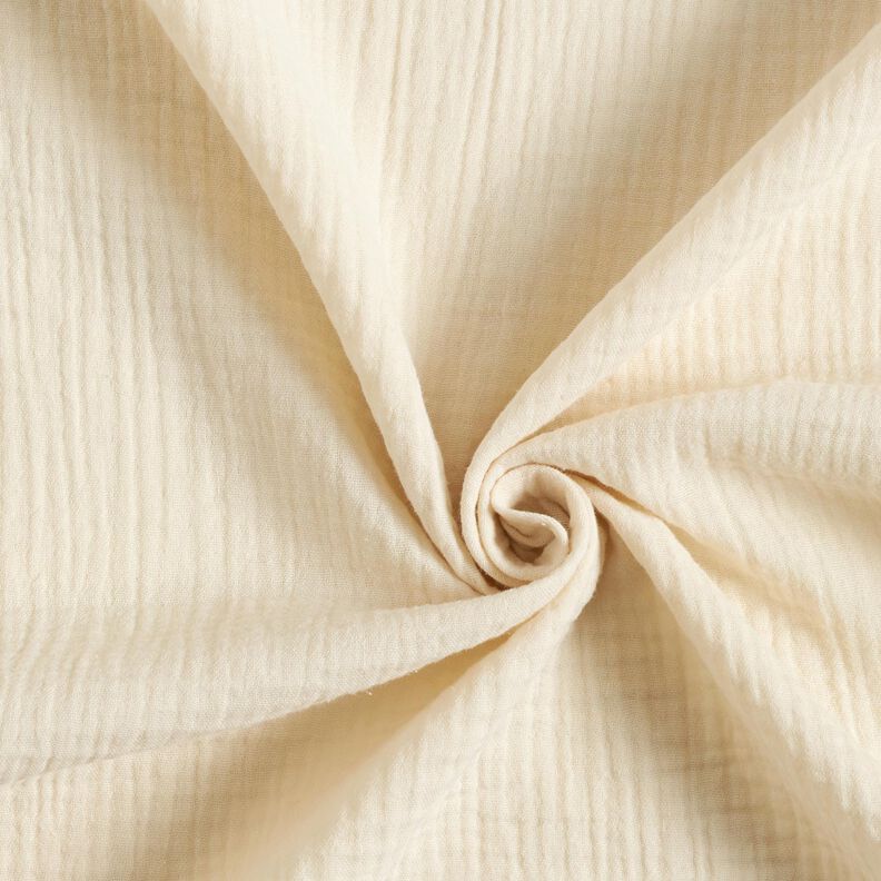 GOTS Unbleached muslin/double crinkle woven fabric | Tula – natural,  image number 1