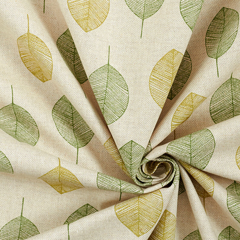 Half Panama Decor Fabric Leaves – natural,  image number 3