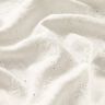Viscose Linen Blend Broderie Anglaise flower tendrils – ivory,  thumbnail number 2