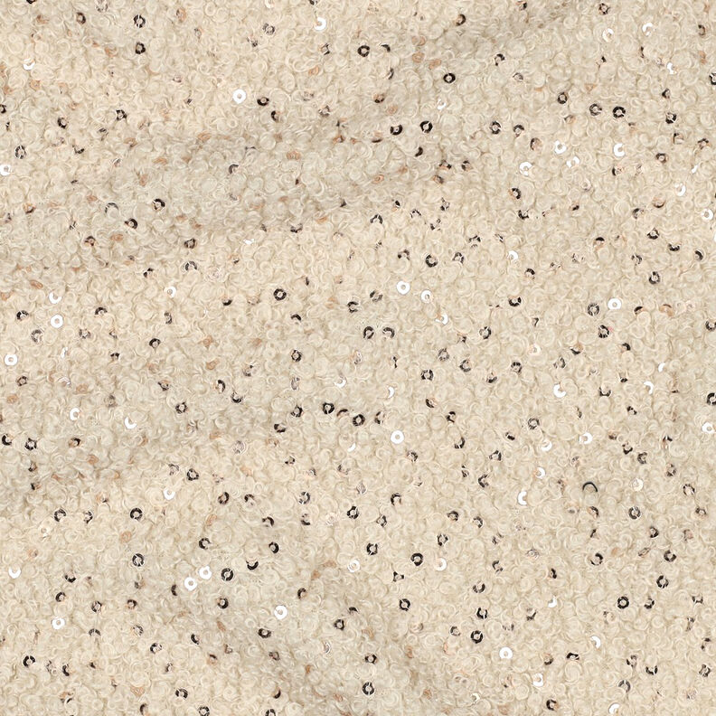 Knit Bouclé Sequins Plain | Poppy Fabrics – cashew, image number 3