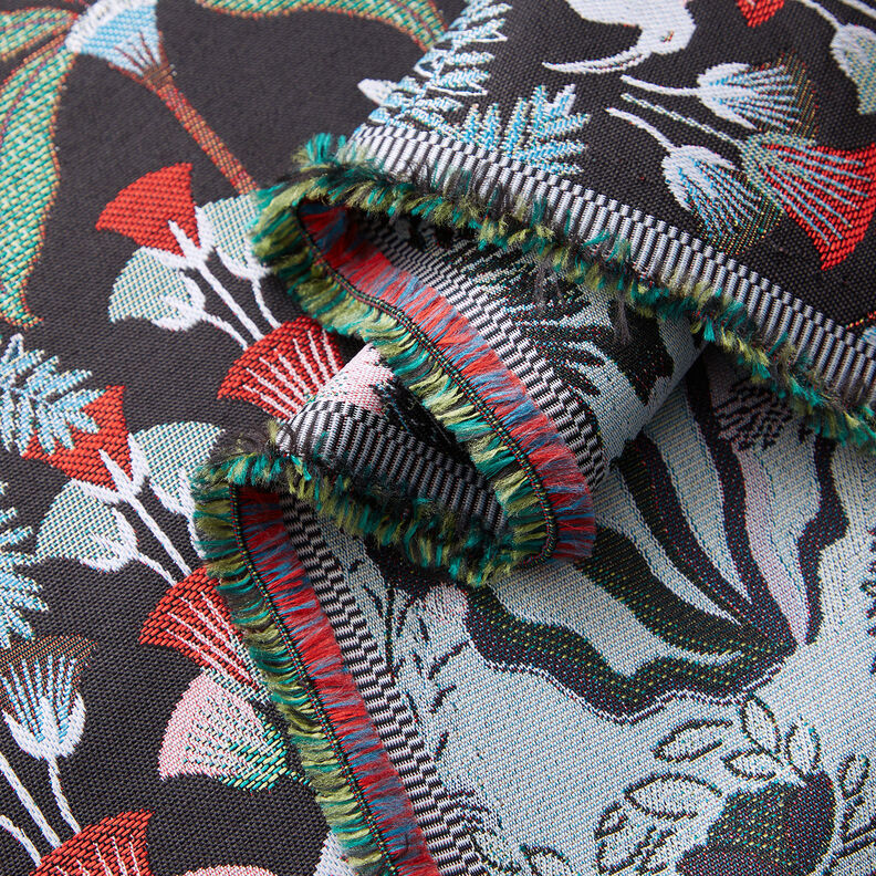 Decor Fabric Tapestry Fabric botanical paradise – black/green,  image number 3