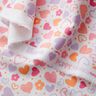 Cotton Flannel Colourful Hearts – white,  thumbnail number 3