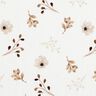 GOTS Cotton Jersey Watercolour flowers & branches digital print – white/light brown,  thumbnail number 1