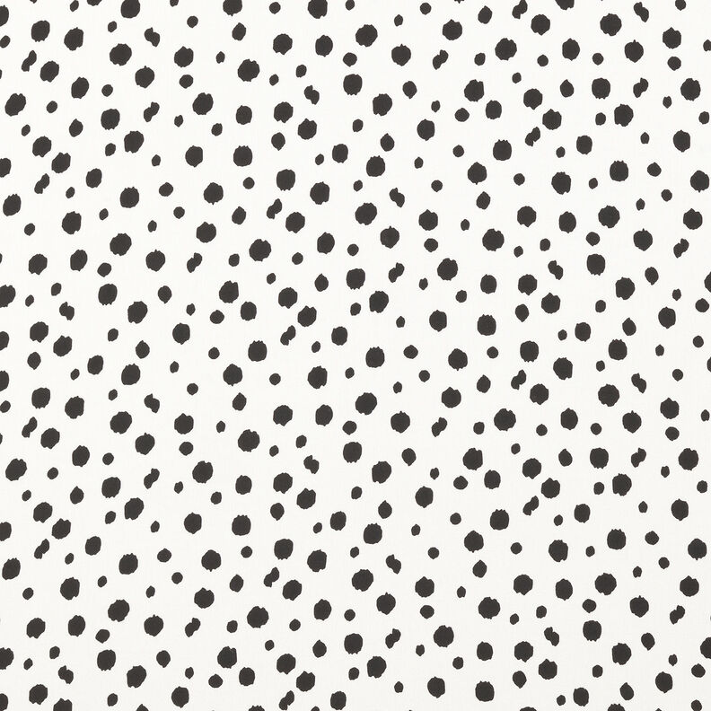 Irregular dots viscose fabric – white/black,  image number 1
