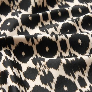Swimsuit fabric abstract leopard print – black/cashew, 