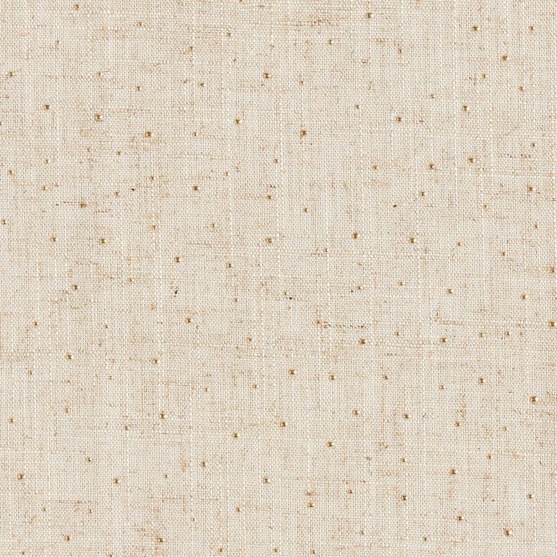 Viscose Linen Blend Glitter Dots – almond/metallic gold,  image number 1