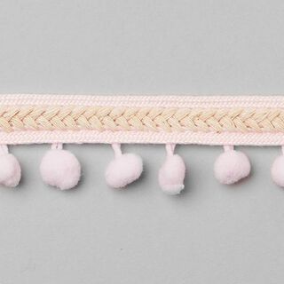 Pastel Pompom Trim [38 mm] -rose, 