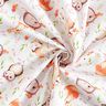 Cotton fabric Percale Woodland animals – white/light brown,  thumbnail number 3