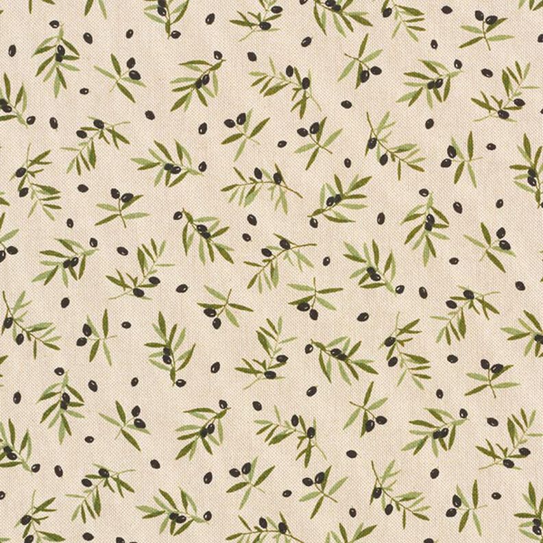 Decor Fabric Half Panama Black Olives – natural,  image number 1