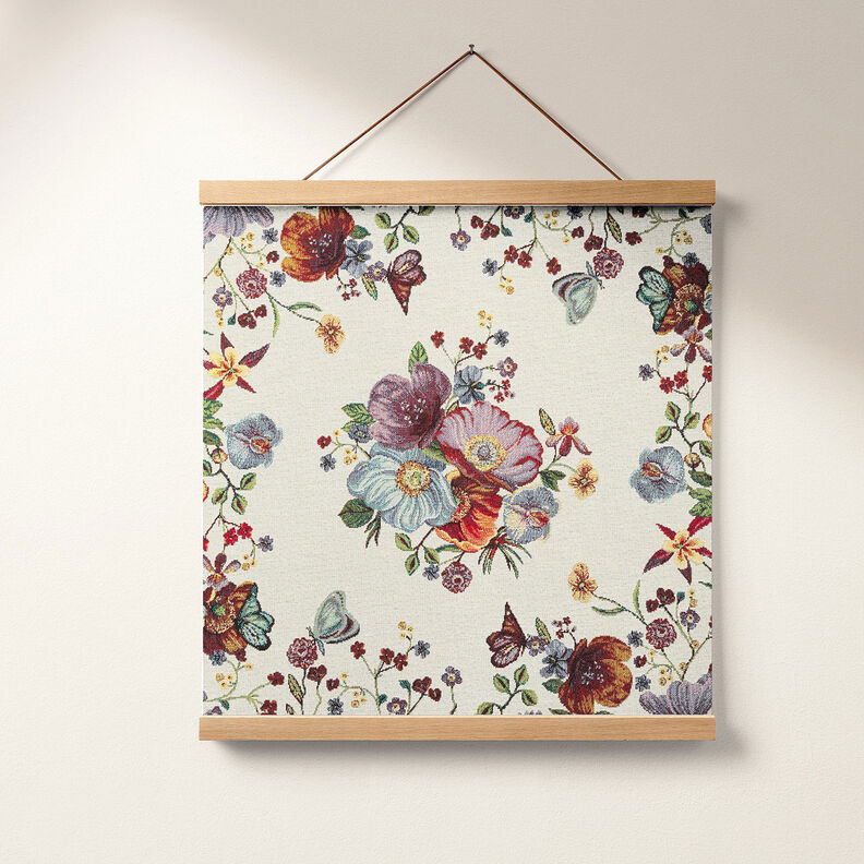 Tapestry Decor Fabric Panel Flowers – beige,  image number 6