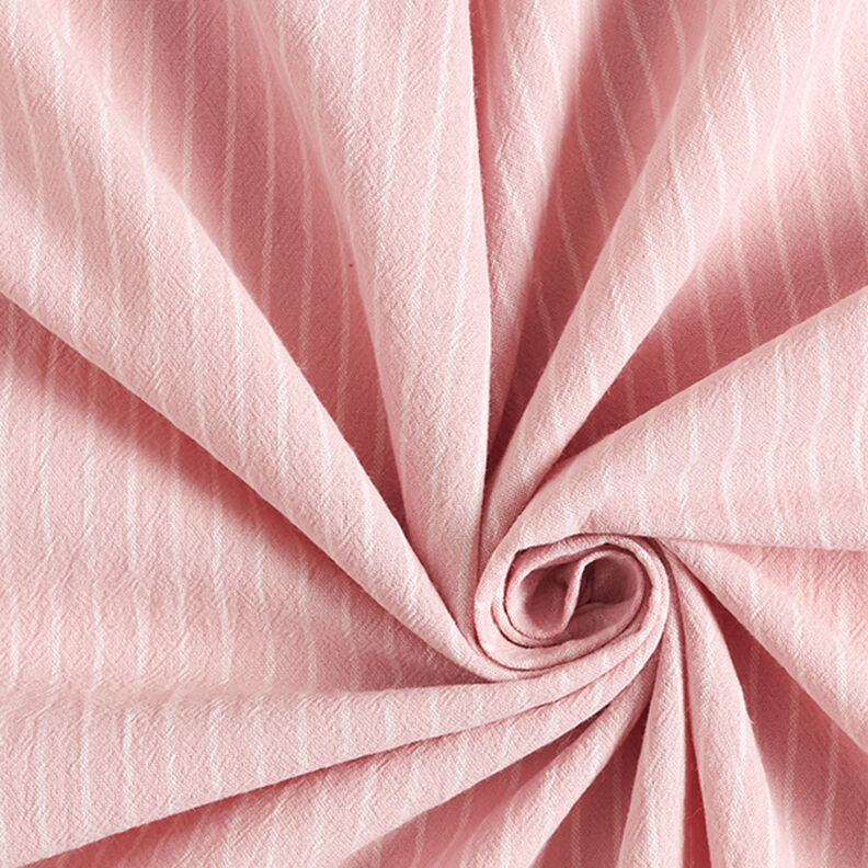Blouse Fabric Cotton Blend wide Stripes – pink/offwhite,  image number 3