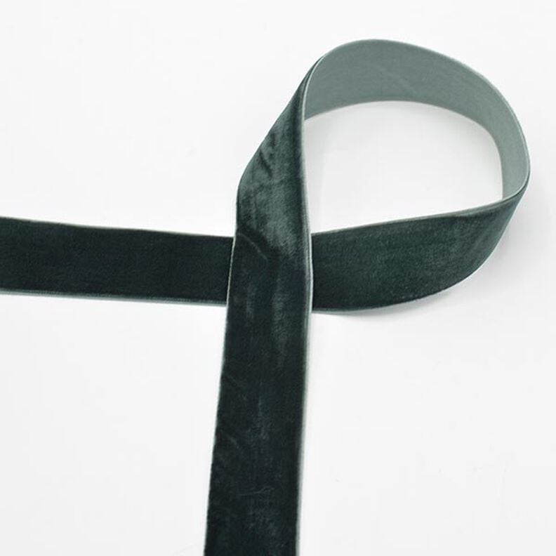 Velvet ribbon [25 mm] – dark green,  image number 1