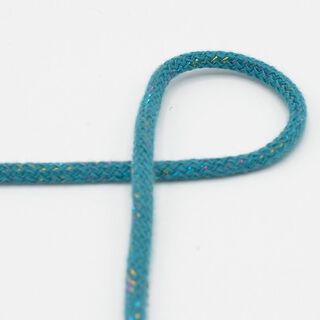 Cotton cord Lurex [Ø 5 mm] – petrol, 