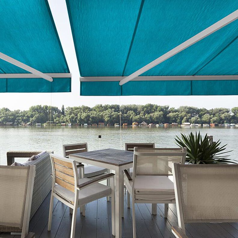 awning fabric plain – turquoise,  image number 9