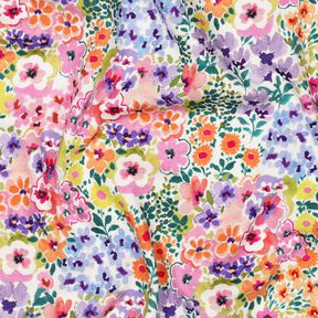 Cotton Jersey sea of flowers Digital Print | Poppy Fabrics – ivory/colourful, 