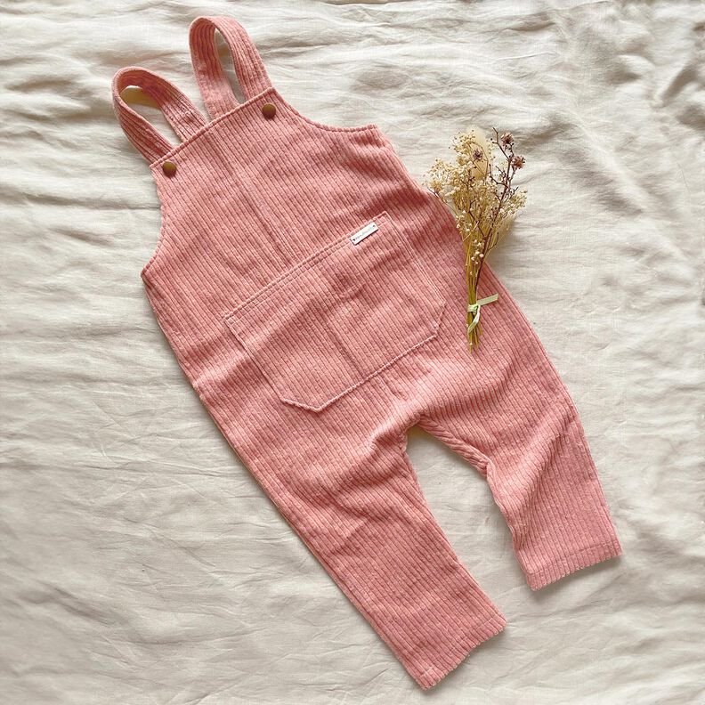 Chunky Corduroy pre-washed Plain – dark dusky pink,  image number 10