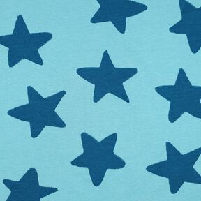 Comfy Sweatshirt stars | Poppy Fabrics – brilliant blue/ocean blue, 