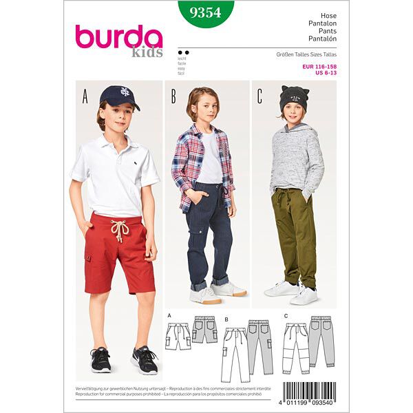 Kids-Trousers/Pants | Shorts, Burda 9354 | 116 - 158,  image number 1