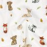 Double Gauze/Muslin woodland animals Digital Print | Poppy Fabrics – white/terracotta,  thumbnail number 2
