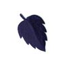 Leaf Patch [ 3 x 4 cm ] – navy blue,  thumbnail number 1