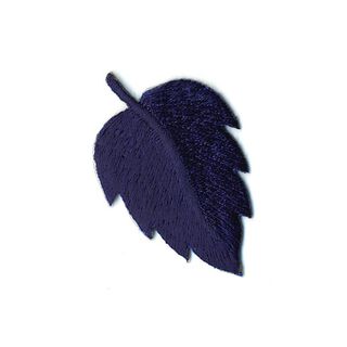 Leaf Patch [ 3 x 4 cm ] – navy blue, 
