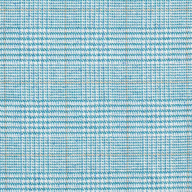 Glen Plaid Wool Fabric – turquoise,  image number 1