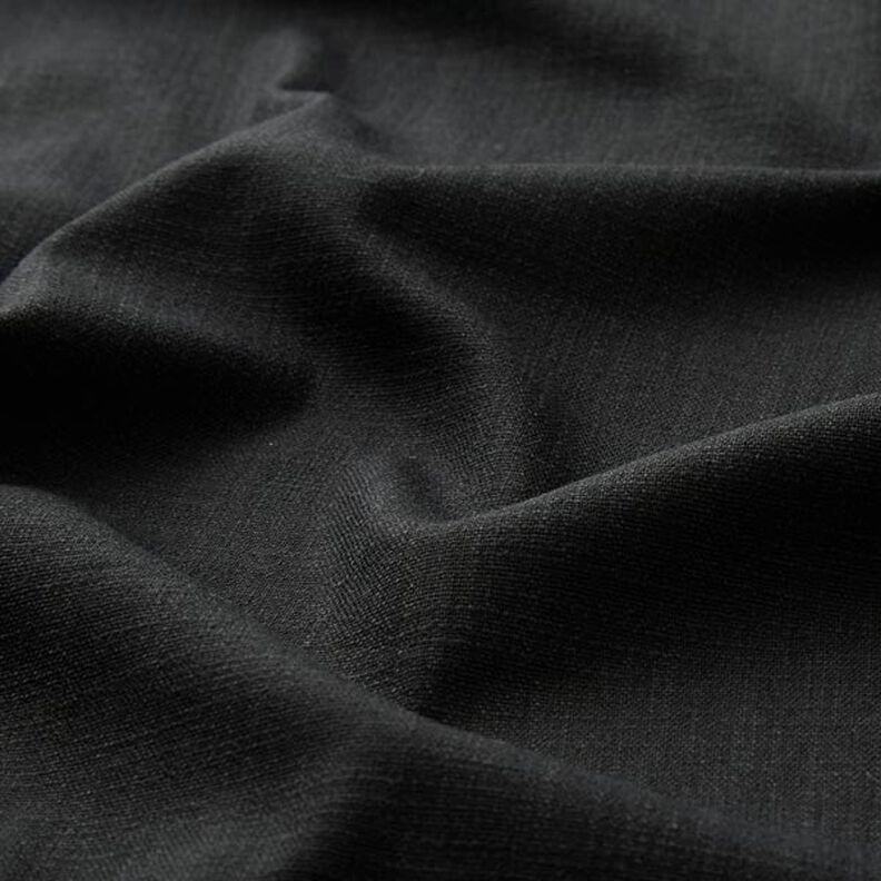 Linen fabric Stretch  – black,  image number 3