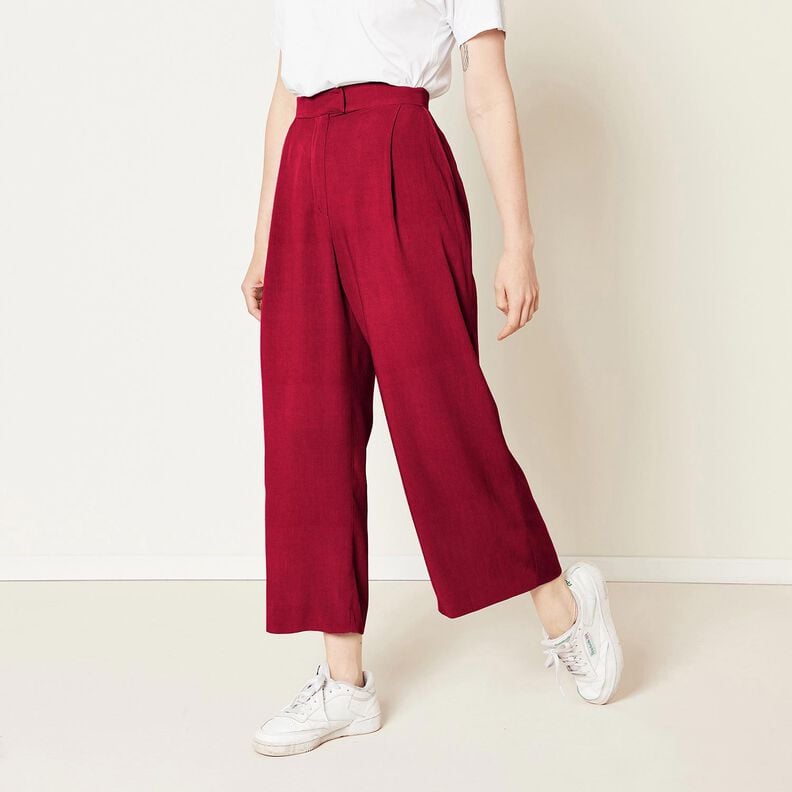 Viscose Stretch Plain – dark red,  image number 9