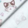 Cotton Jersey cute cats and paws | Glitzerpüppi – white,  thumbnail number 4