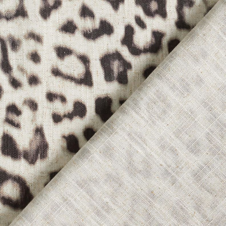 Viscose Linen Blend Digital leopard print – almond/black,  image number 4