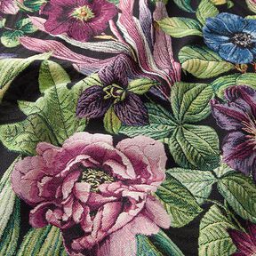 Decor Fabric Tapestry Fabric flowers – black, 