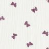 Double Gauze/Muslin butterflies – ivory/red lilac,  thumbnail number 1