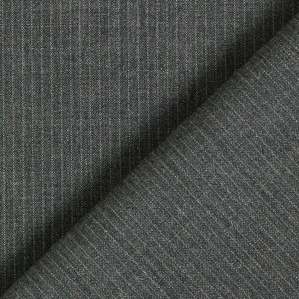 Stretchy pinstripe new wool fabric – anthracite,  image number 3